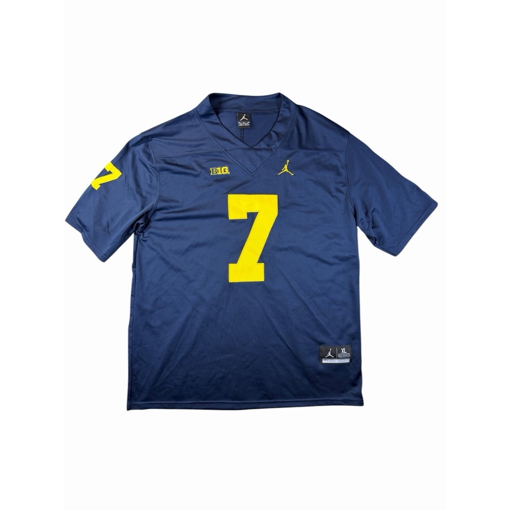 Nike Michigan Wolverines Edwards #7 Jersey Mens XL Blue NCAA Football